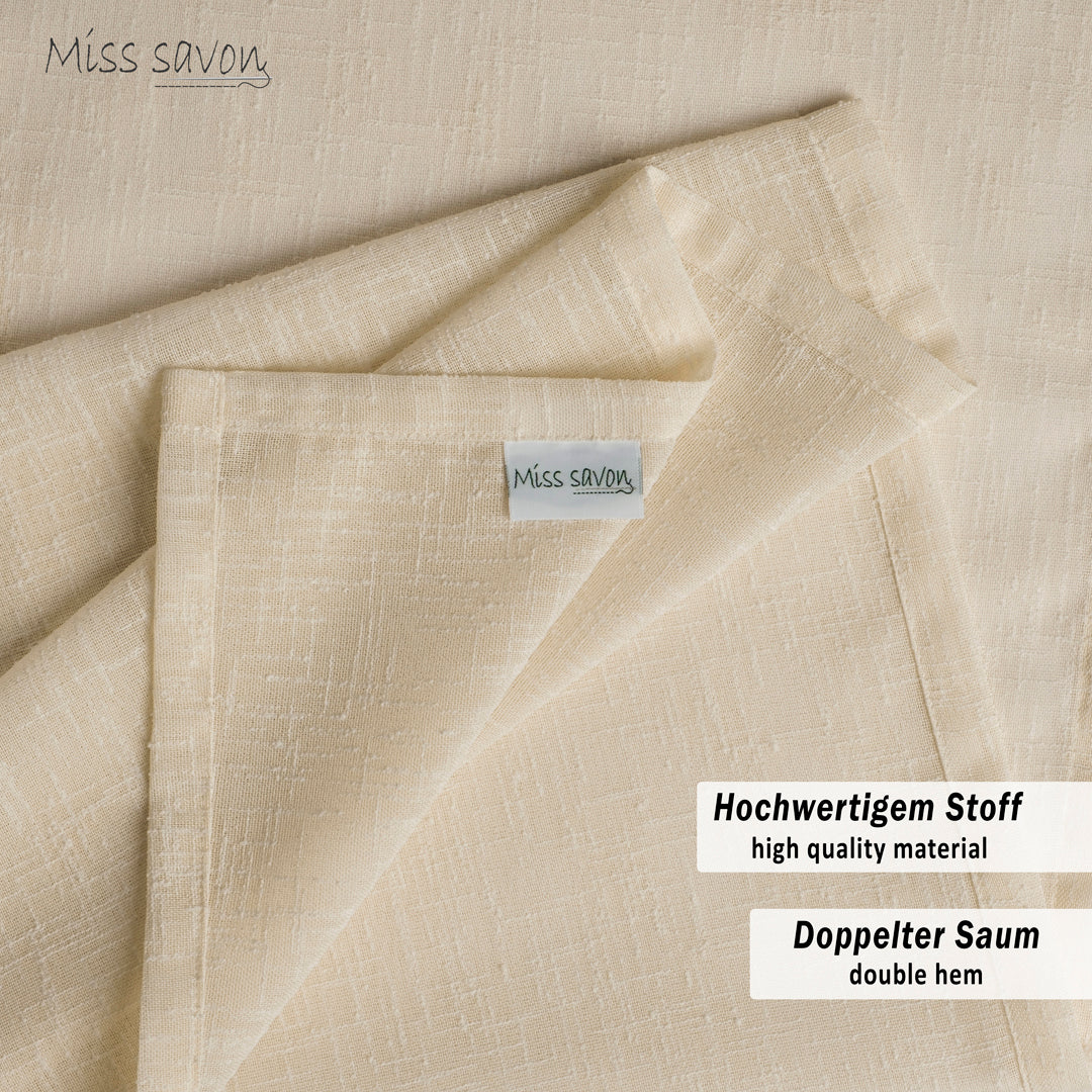 Miss Savon Tischläufer - Modern Tischläufer pflegeleicht Tischtuch für Essticsh Tischdecke abwaschbar 40 x 160 cm, Beige